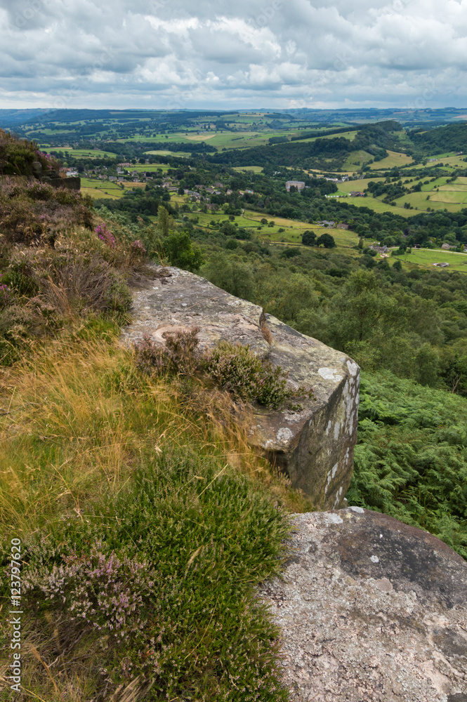 View from the top at Froggatt Edge