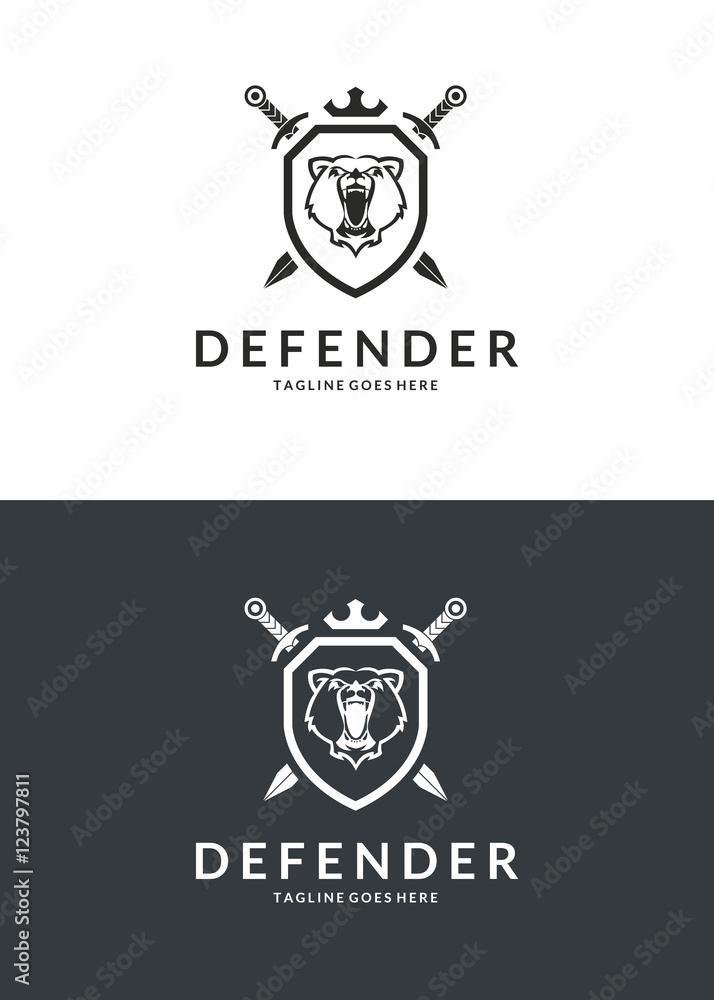 Defender Shield Knight Spartan Soldier Warrior Armour War Logo 4690009  Vector Art at Vecteezy