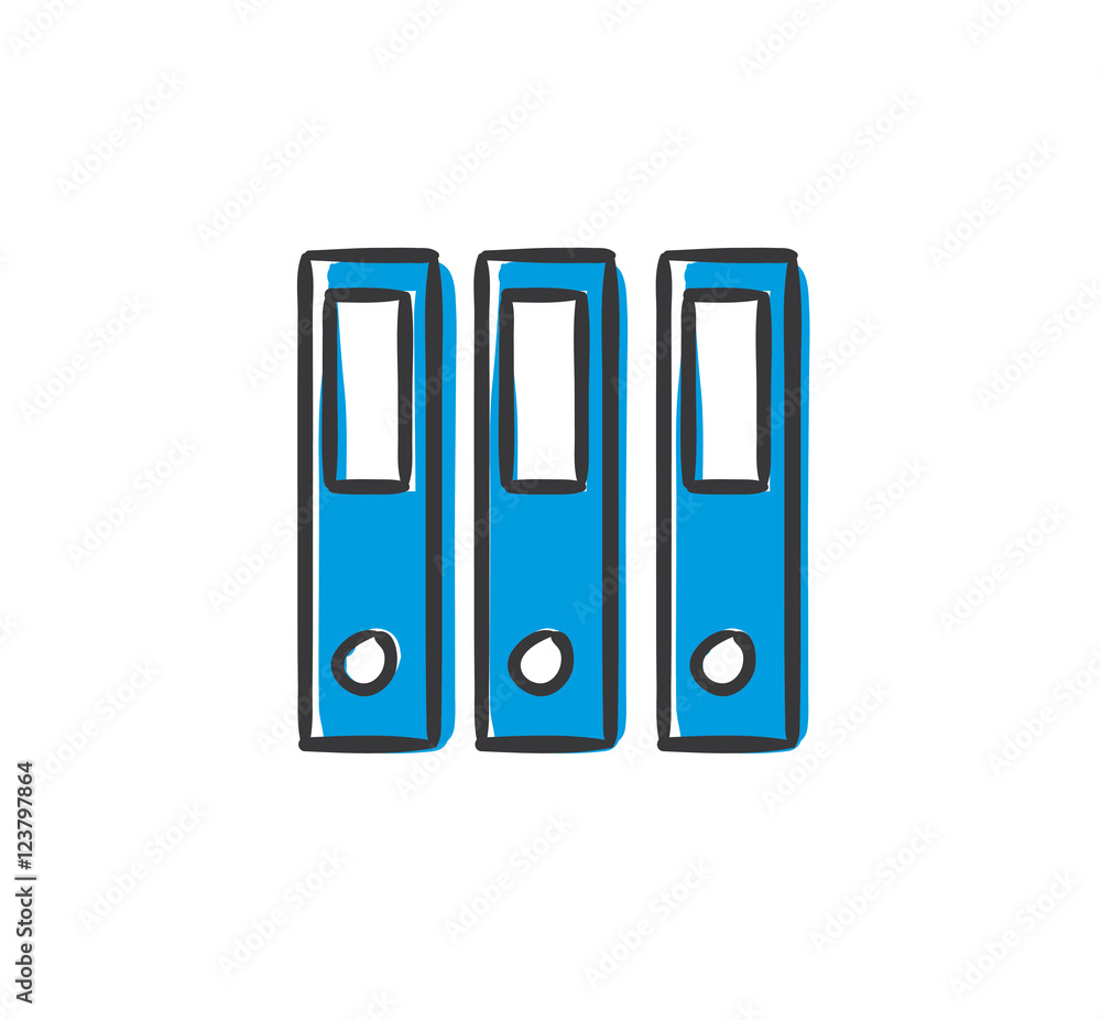 Stick Figure Series Icon / Aktenordner Stick Figure Series Icon / Aktenordner