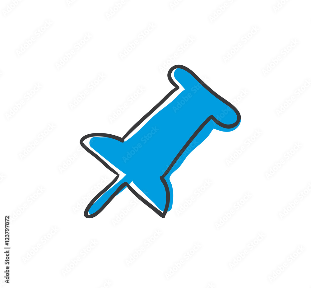 Stick Figure Series Icon / Reißzwecke Stick Figure Series Icon / Reißzwecke
