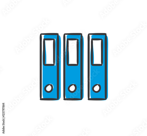 Stick Figure Series Icon / Aktenordner