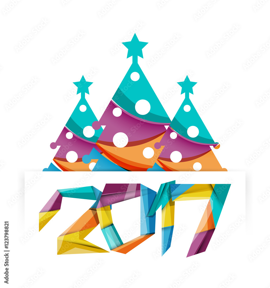 Happy New Year and Chrismas holiday greeting card elements Happy New Year and Chrismas holiday greeting card elements