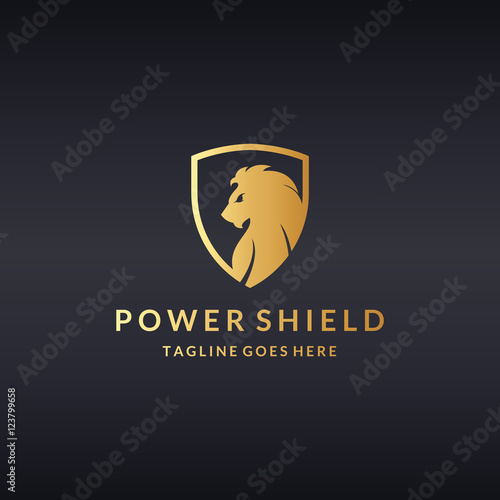 Lion shield logo 