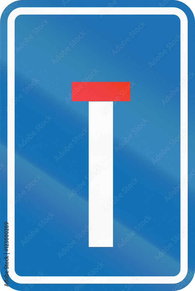 Belgian road sign - No through road for vehicles Belgian road sign - No through road for vehicles