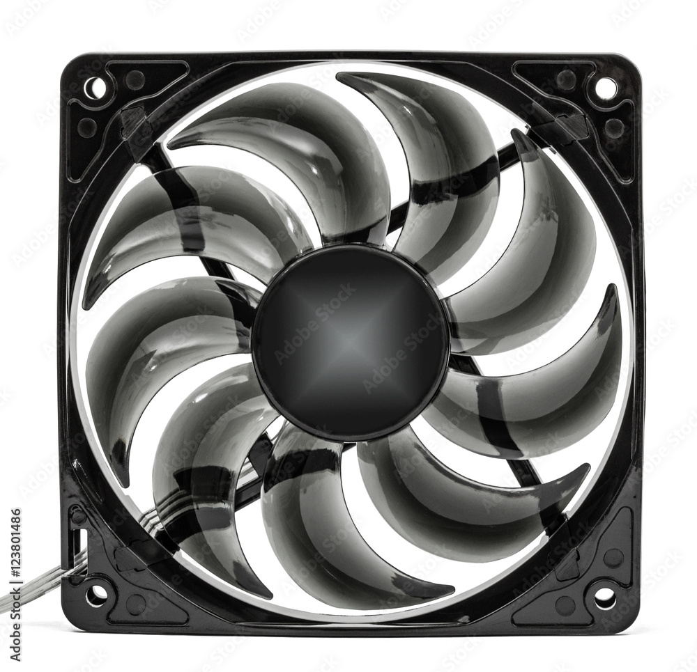 Computer fan, Isolated on white background Computer fan, Isolated on white background