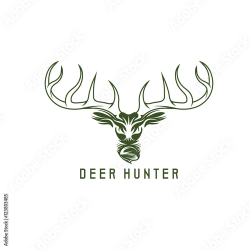 deer head vector design template,hunting illustration