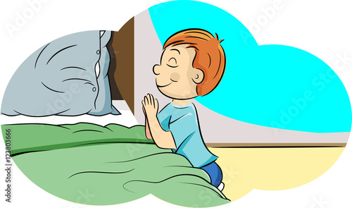 Little boy praying