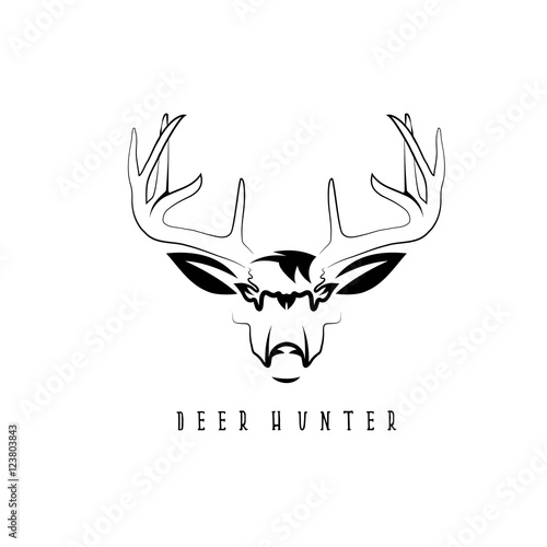 deer head vector design template,hunting illustration
