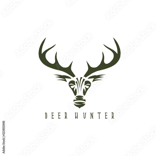 deer head vector design template,hunting illustration
