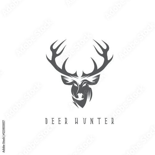 deer head vector design template,hunting illustration