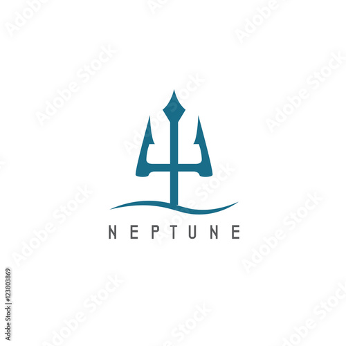 vector illustration of abstract icon neptune trident