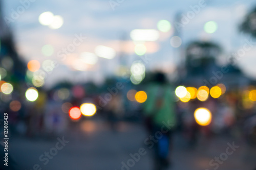 blurred with bokeh in thailand market