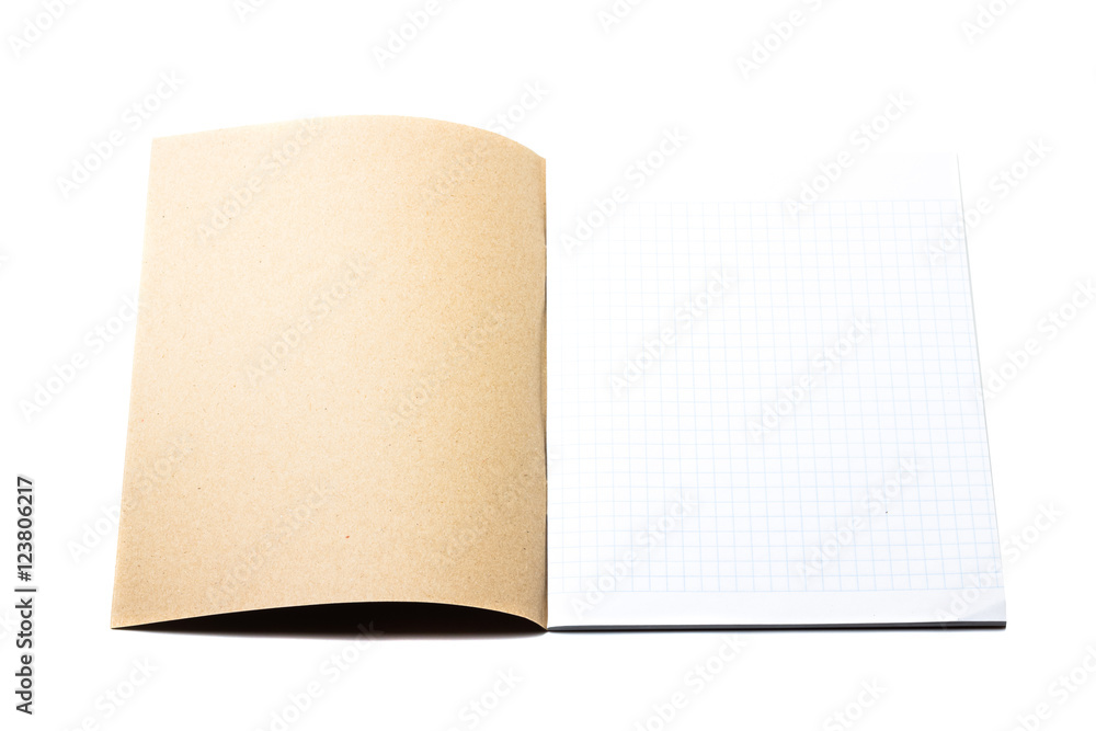 Fototapeta premium First page of exercise book