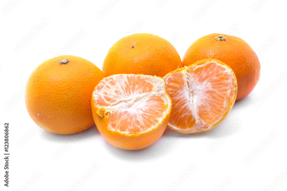 Orange fruits isolated on white background Orange fruits isolated on white background