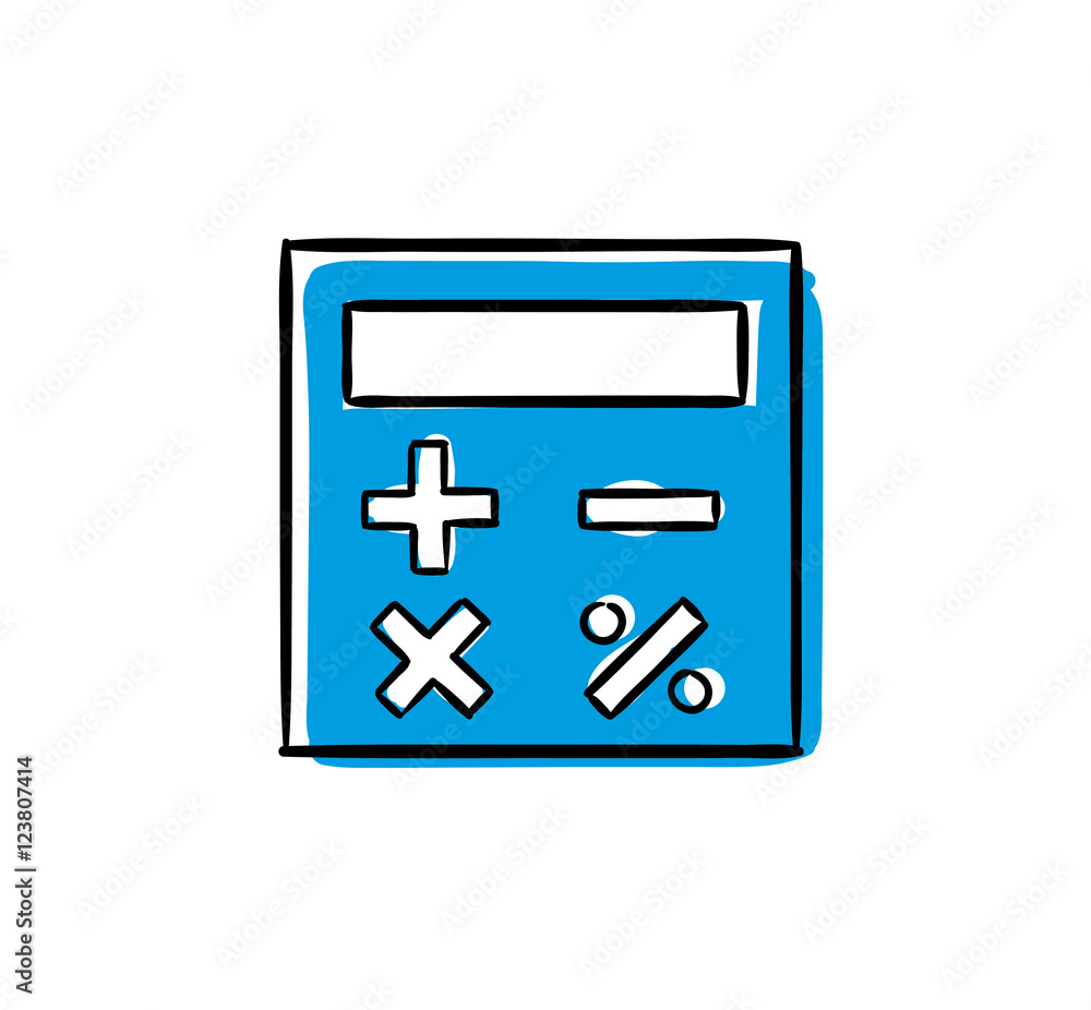 Stick Figures Series Icon / Taschenrechner Stick Figures Series Icon / Taschenrechner