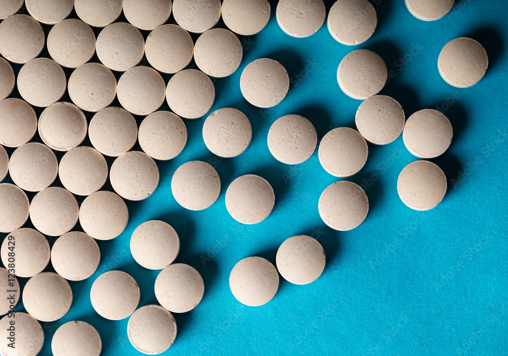 round the pills closeup round the pills closeup