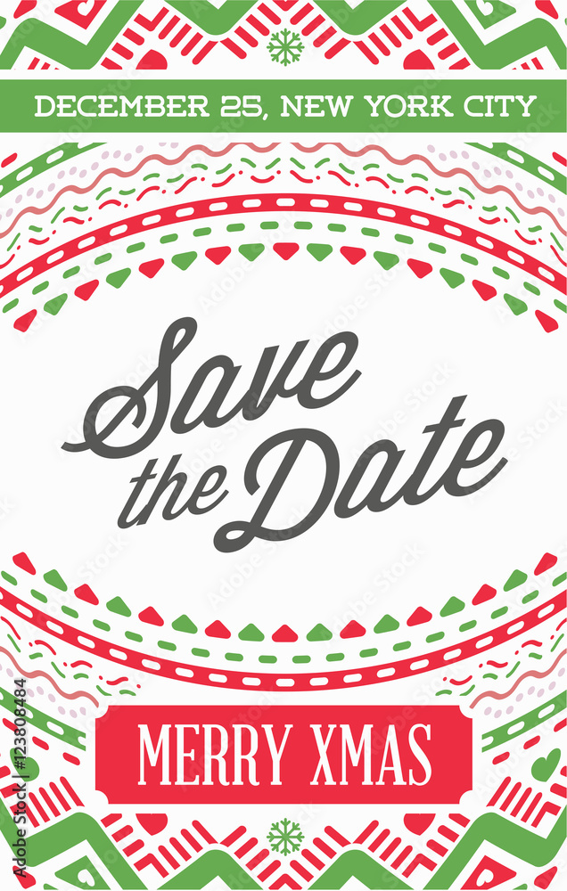 Vector Happy New Year or Merry Christmas theme Save the Date Inv Vector Happy New Year or Merry Christmas theme Save the Date Inv