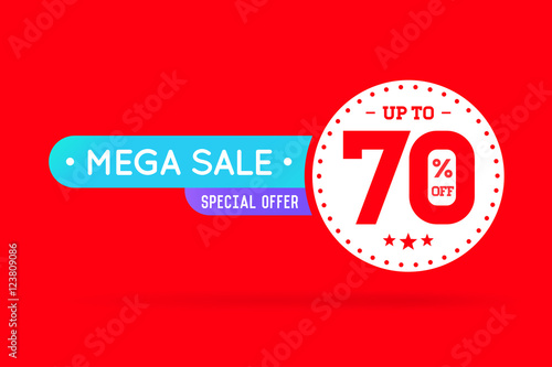 Sale Sign Banner Poster ready for Web and Print. Vector. Super 
