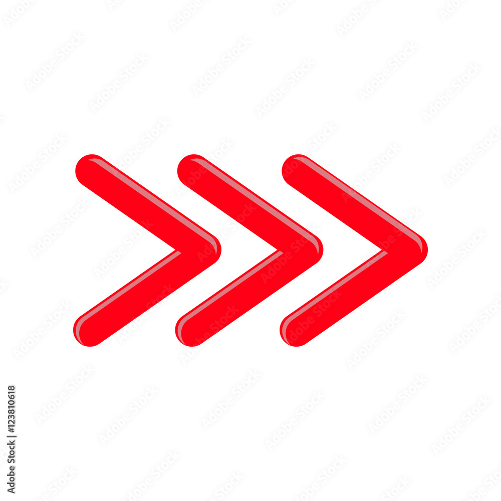 Red arrow right icon vector Red arrow right icon vector