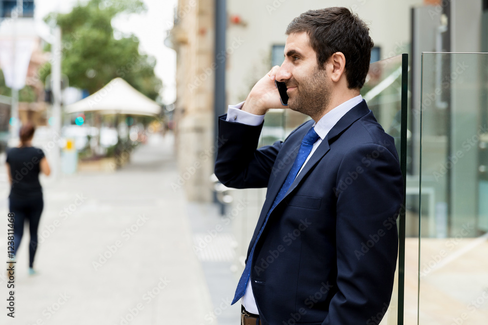 Portrait of handsome businessman outdoor Portrait of handsome businessman outdoor