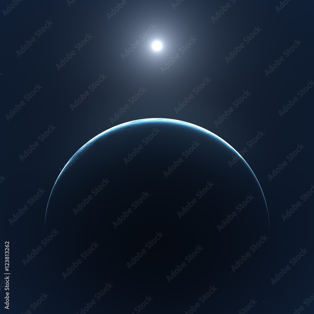 Obraz premium Moon before or after a solar eclipse