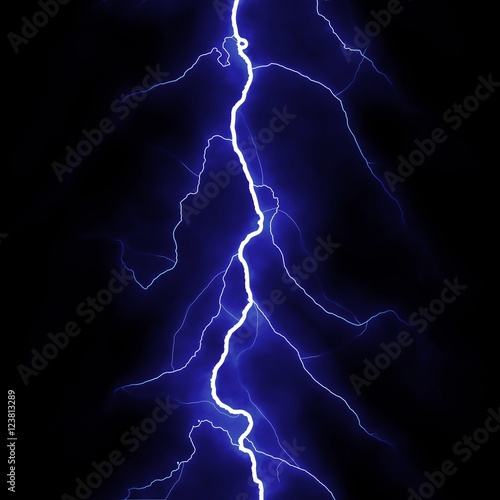 Lightning strike or thunder bolt. Halloween design element