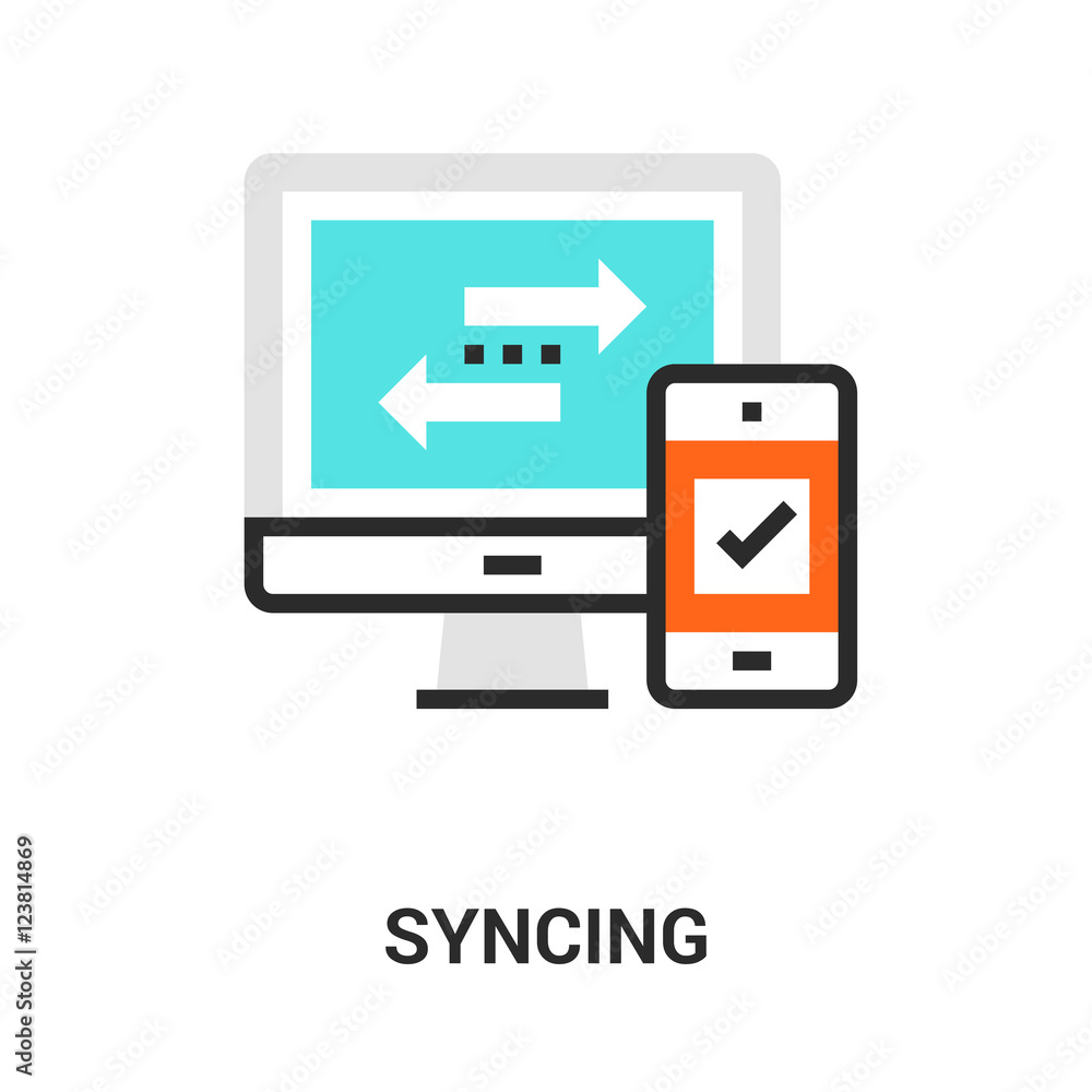 syncing icon concept syncing icon concept