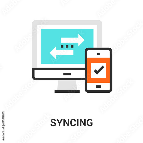 syncing icon concept