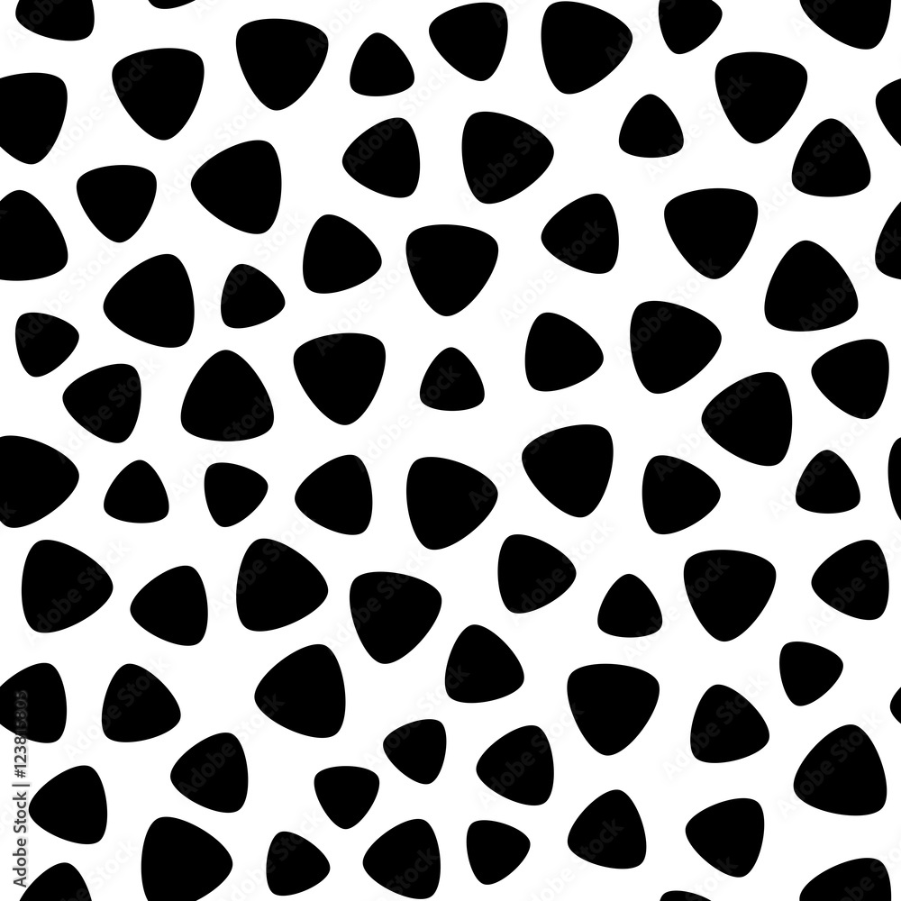 Vector monochrome seamless pattern, black & white geometric spots. Abstract background, endless texture for fabric print, card, table cloth, furniture, banner, cover, invitation, decoration, wrapping Vector monochrome seamless pattern, black & white geometric spots. Abstract background, endless texture for fabric print, card, table cloth, furniture, banner, cover, invitation, decoration, wrapping