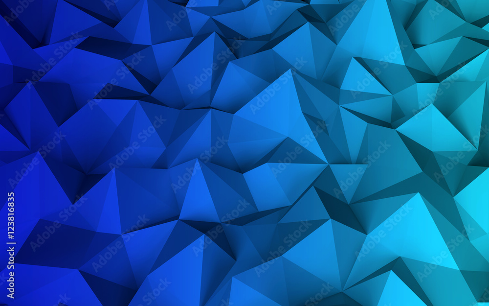 Obraz premium Abstract low poly geometric (polygonal triangular) background. 3d illustration