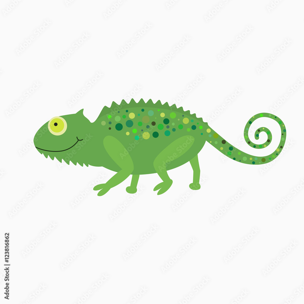 Fototapeta premium Cartoon cute Chameleon