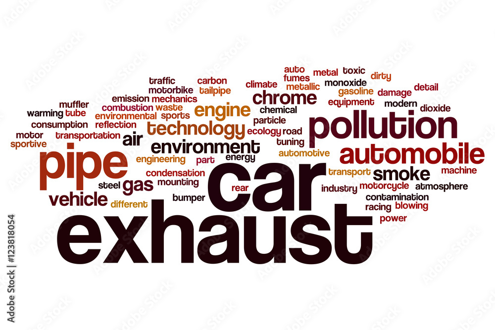 Car exhaust word cloud