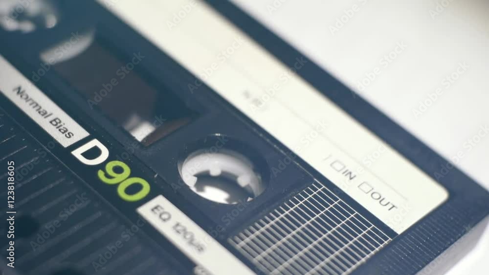 Close Up Compact Cassette Tape Close Up Compact Cassette Tape