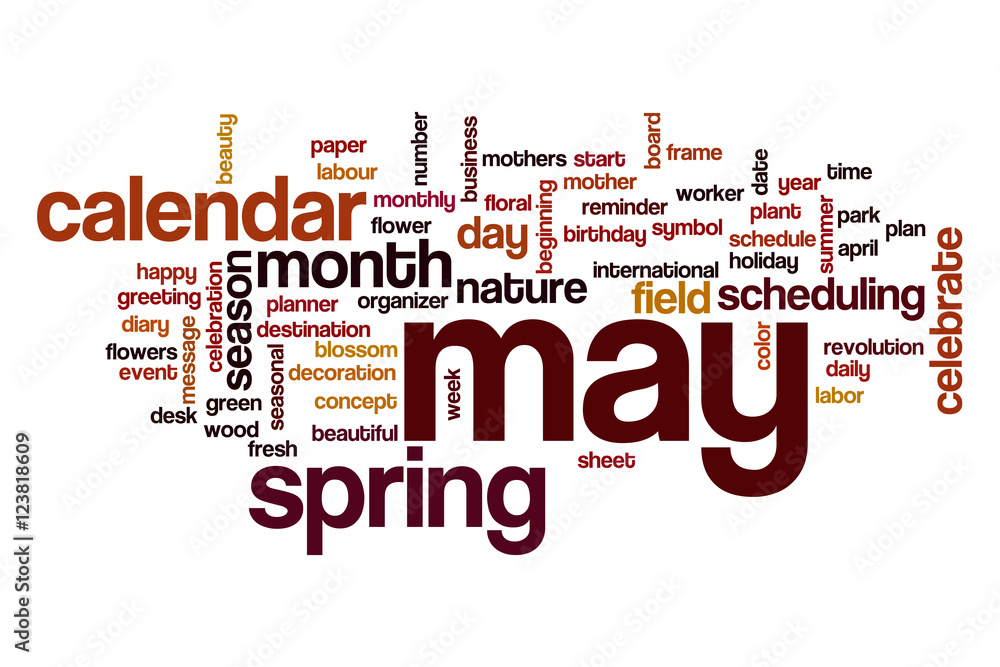 Fototapeta premium May word cloud
