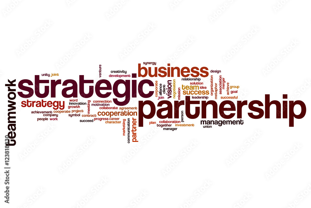 Strategic partnership word cloud