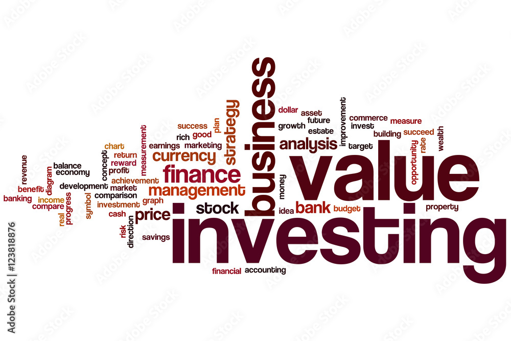 Value investing word cloud