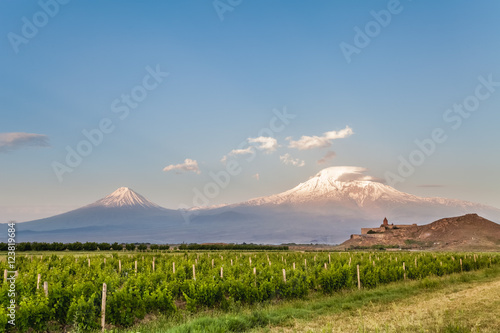 Khor Virap and Mount Ararat photo