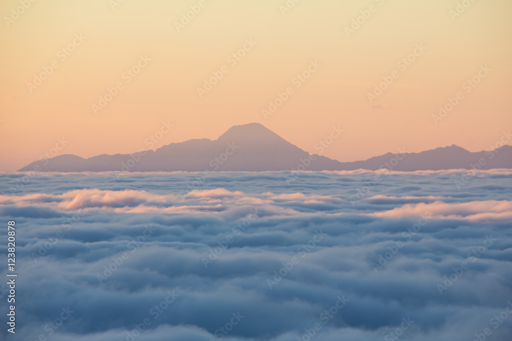 Early Morning View To Mittagskogel With Clouds Above The Valley From Gmeineck In Carinthia Austria 