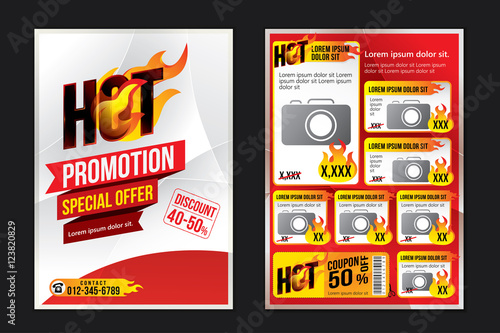 Advertising design template. Vector illustration