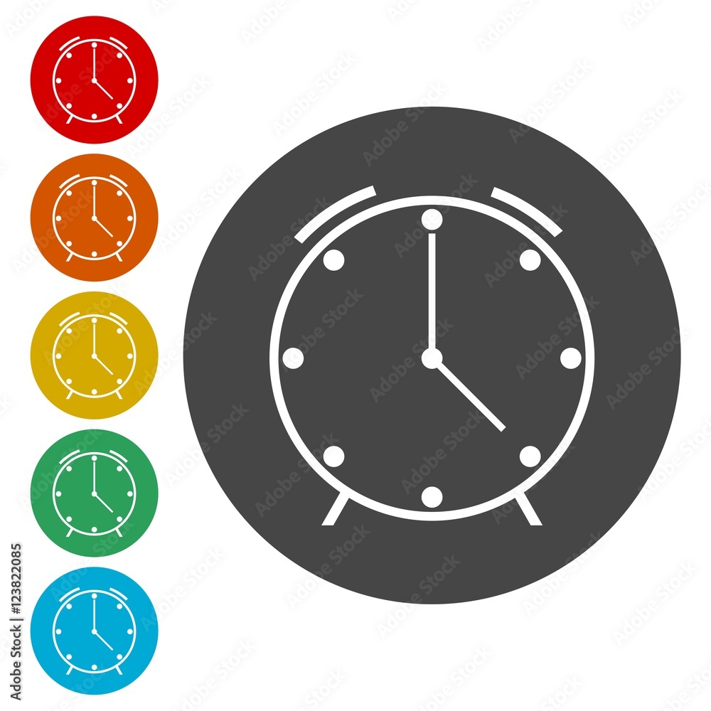 Clock icon, Vector illustration Clock icon, Vector illustration