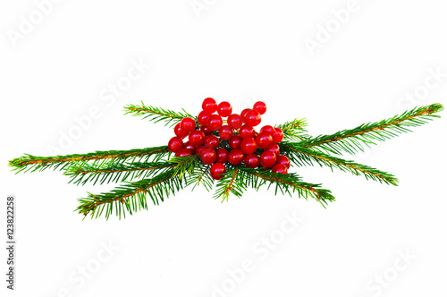 Christmas decoration on a white background