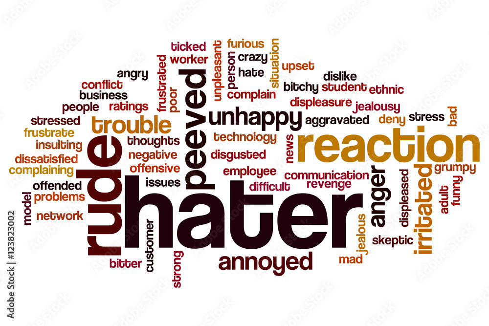 Hater word cloud Hater word cloud
