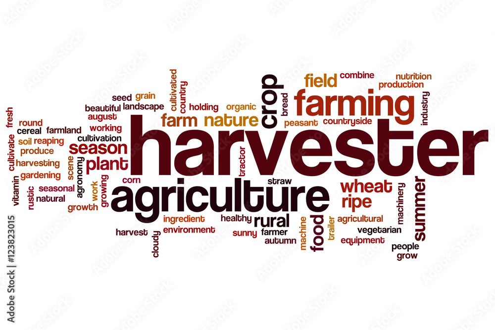 Harvester word cloud