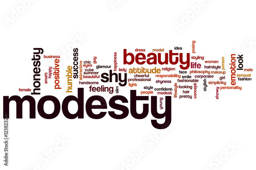 Modesty word cloud