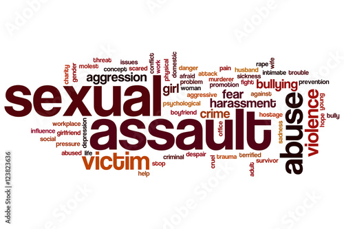 Εκτύπωση καμβά Sexual assault word cloud