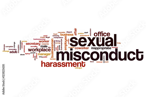 Sexual misconduct word cloud