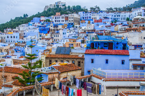 A view of the blue city of Chefchaouen in the Rif mountains, Morocco © Mariana Ianovska
