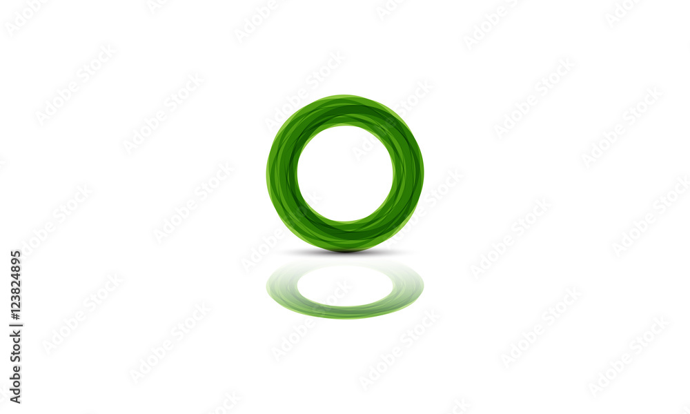 3d green circle business 3d green circle business