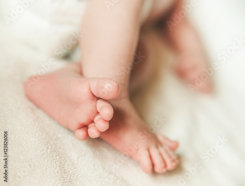 The Small Cute Soles of Newborn Baby Feets.