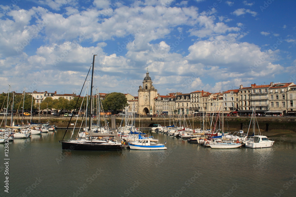 Old harbour of La Rochelle, the French city and seaport located on the Bay of Biscay